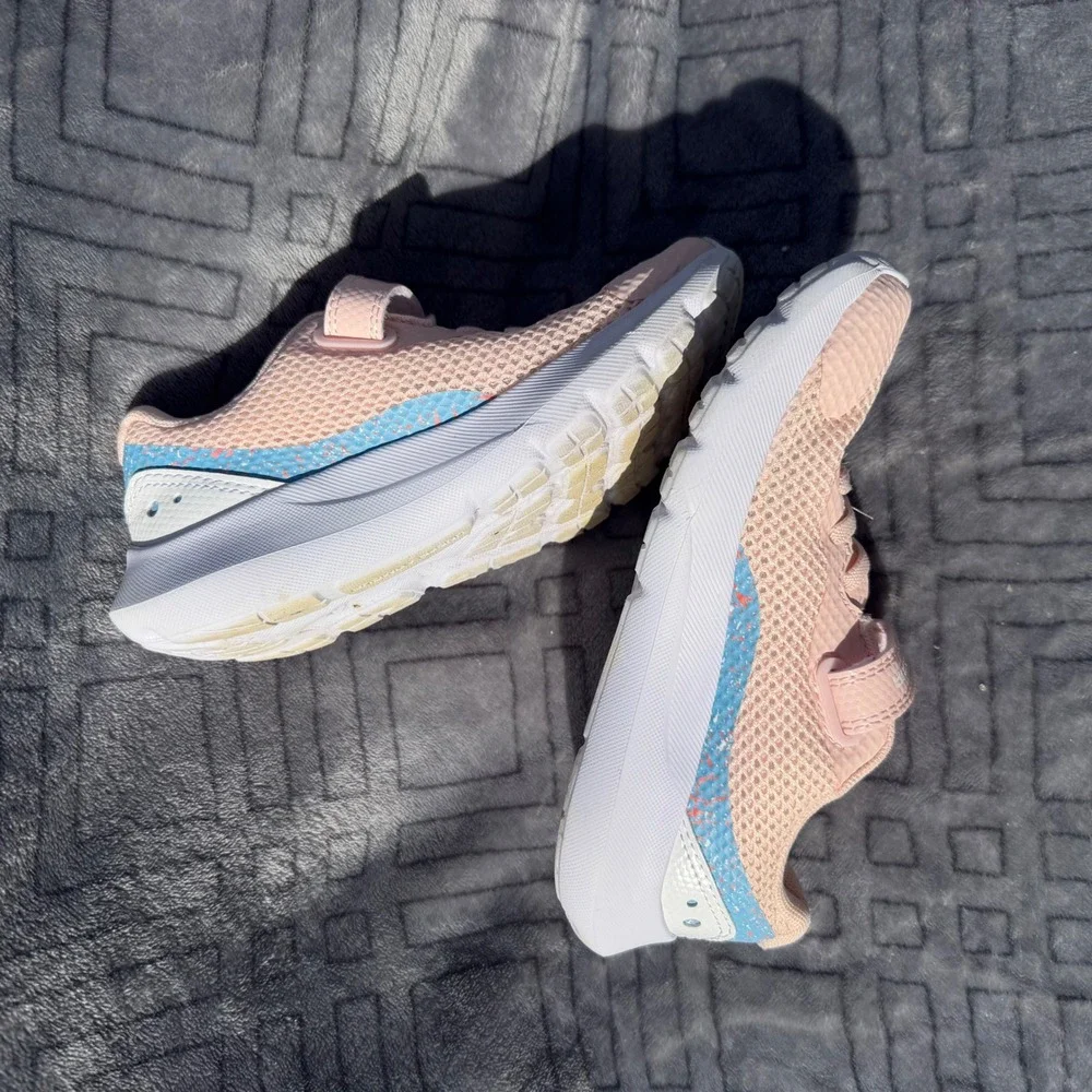 Under Armour Pursuit 3 Pink Blue Kids Running Shoes 3026991-600 Size 12.5K